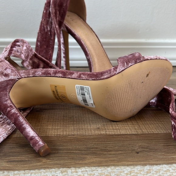 Velvet Lace Up Heel - Picture 2 of 3